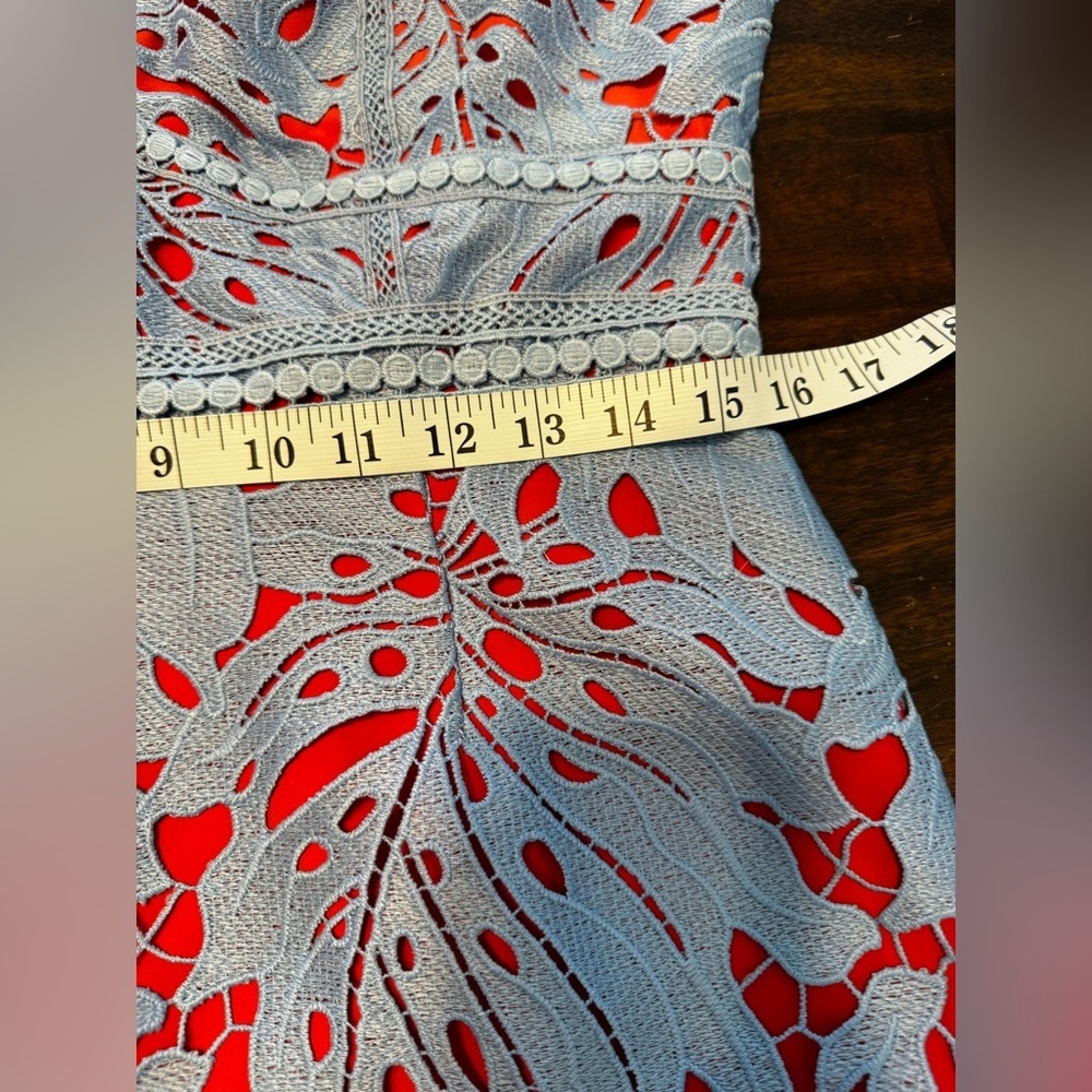 Maeve Blue and Red Floral Mini Dress - Picture 12 of 12